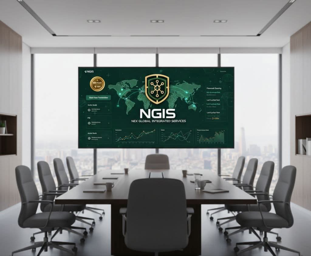 NGIS Global Trade Hub - Earth Globe with Shipping Containers and Cargo Routes - 2